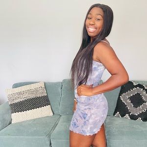 Tie dye blue bodycon